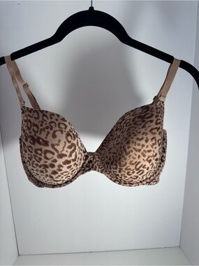 Victoria's Secret Beige Leopard Print Underwire Bra